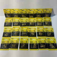 LOT OF 24 STANLEY 759010 5/8" BRASS PLATED CUP HOOK HANGERS NEW 6 PACK EACH