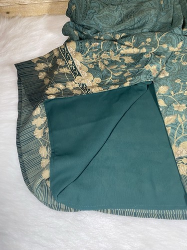 Vintage SUSAN BRISTOL Green Floral Paisley Midi Skirt Petite 14 - Picture 8 of 8