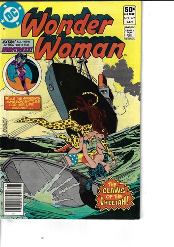 Wonder Woman 275 Cheetah Huntress Fine 1981 Glossy