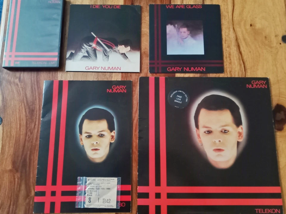 Gary Numan 1980 Translucent Red TELEKON +7"x3/Prog/ticket/badge|DVD 2006 - Image 2 of 4