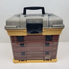 Plano Yellow Gray Tackle Box Plastic 3 Tray Fishing System 16x16x11 1374