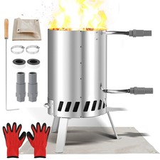 Poolheizung Pool Schwimbad mit Feuermatte Schwimmbadheizung Holz Paletten Ofen