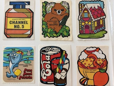 Vintage Scratch And Sniff Sticker Lot MELLO SMELLOS HTF Rare 80s