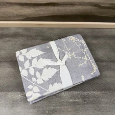 Pottery Barn Gray Shadow Floral Percale Pillow Shams Euro Set of 3 NWOT