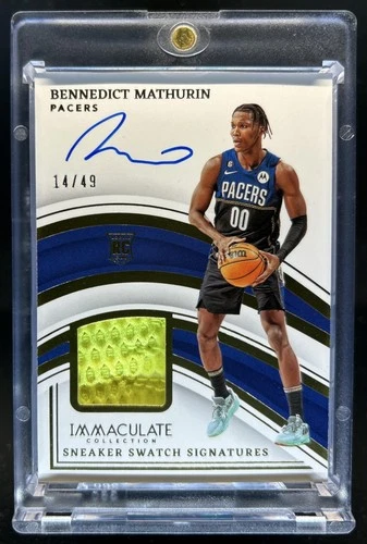 2022-23 Immaculate Bennedict Mathurin Sneaker Signatures Rookie RC Auto #/49