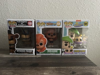 3 Funko Pop! Cosmo, Roxanne, And Withered Freddy