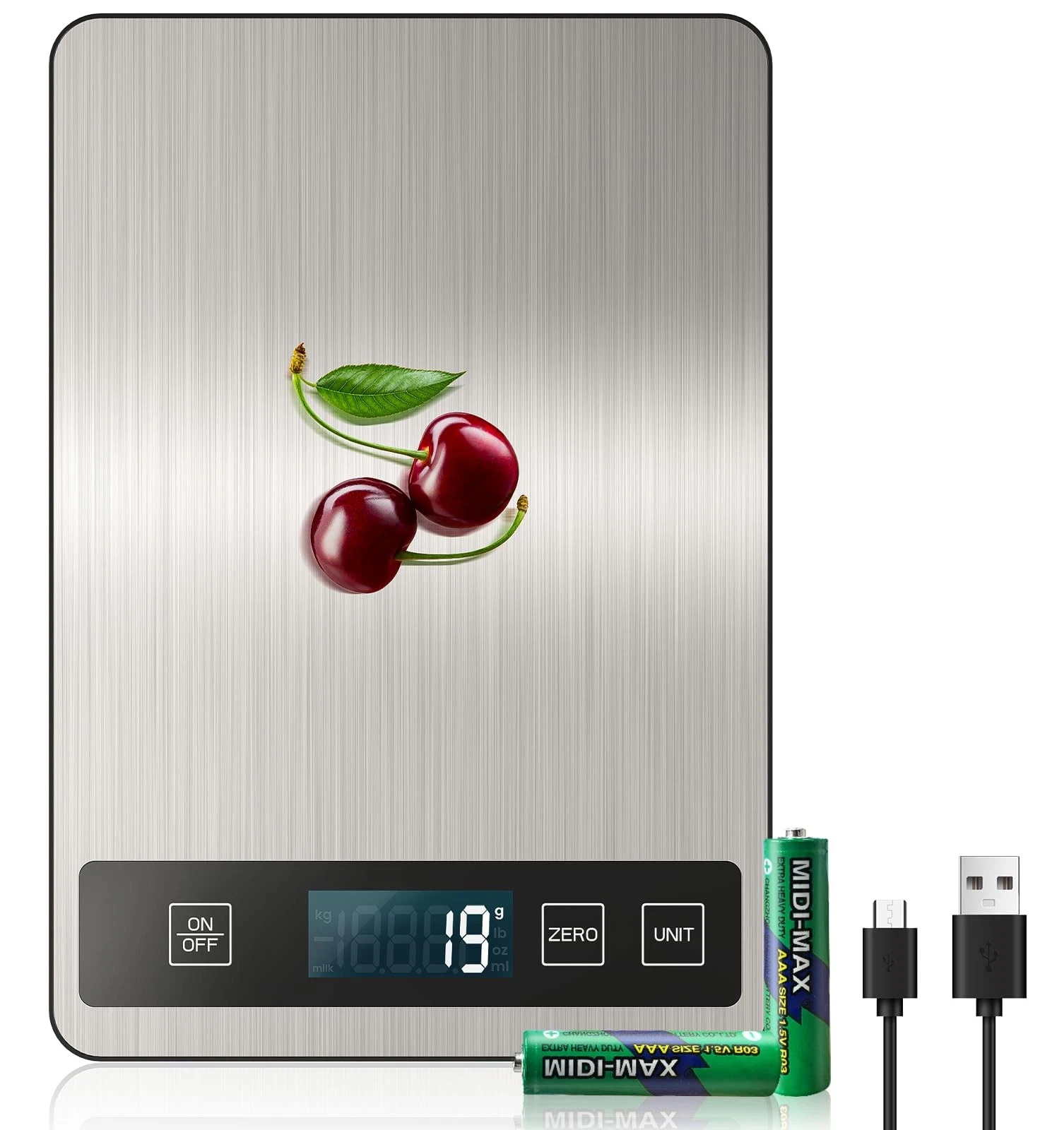 【33 lb & USB Rechargeable】 Digital Kitchen Food Scale Kitchen Scale, Stainles...
Opens in a new wind