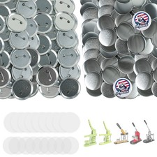 200 Sets Button Maker Supplies, 58mm / 2.28 inch Button Supplies Buttons Part...