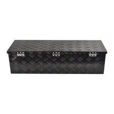 Black Aluminum Tool Storage Box Fit For Pickup Truck Bed Lock Size 39x13x10 Black Aluminum Tool Storage Box Fit For Pickup Truck Bed Lock Size 39x13x10