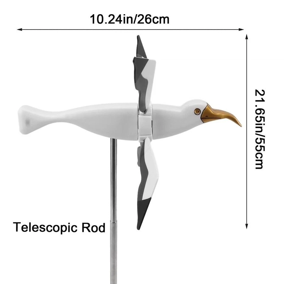 Stable Seagull Windmill Bird Shape Windmill Spinners Gift Accessories - Bild 2 von 4