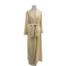 Vintage 1960s Bill Tice Robe Willoughby & Taylor Tulips Sz S Felt Velvet *FLAW*