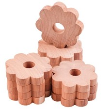 12 Pcs Cedar Blocks for Clothes Storage Flower Cedar Chips for Closets and Drawe