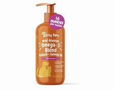 Zesty Paws Wild Alaskan Omega-3 Blend Pollock Salmon Oil for Dogs Cats, 16oz