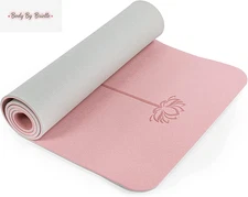 Yoga Mat Non Slip, Pilates Fitness Mats, Eco Friendly, Anti-Tear 1/4" Thick Yoga