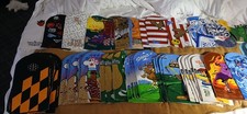 Lot of 5 Unfinished Golf Headcover Print Shells - Flat Vinyl Cut Outs. 5 40