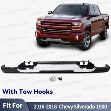 For Silverado 1500 2016-2019 With Z71 Front Bumper Valance & Chrome Skid Plate
