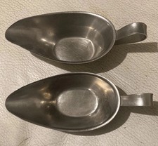 2 Vintage Old Hall Stainless Steel Gravy Boats. Very good condition.