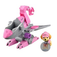PAW Patrol Dino Rescue Skye Dino Jet Vehicle Toy with Dinosaur Figure New Takar