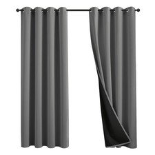 100 Blackout Curtains 84 inch Length for Bedroom, Thick Noise Reduction Ther...