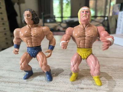 Hulk Hogan & André Le Géant WWF Wrestling Superstar 1984 Figurines - Photo 1/4