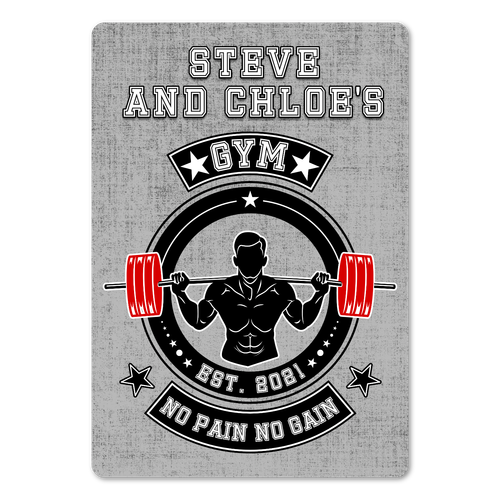 Placa de gimnasio para el hogar personalizada. Letrero de metal sin dolor sin ganancia.  Den, Mancave, Garaje - Imagen 5 de 8