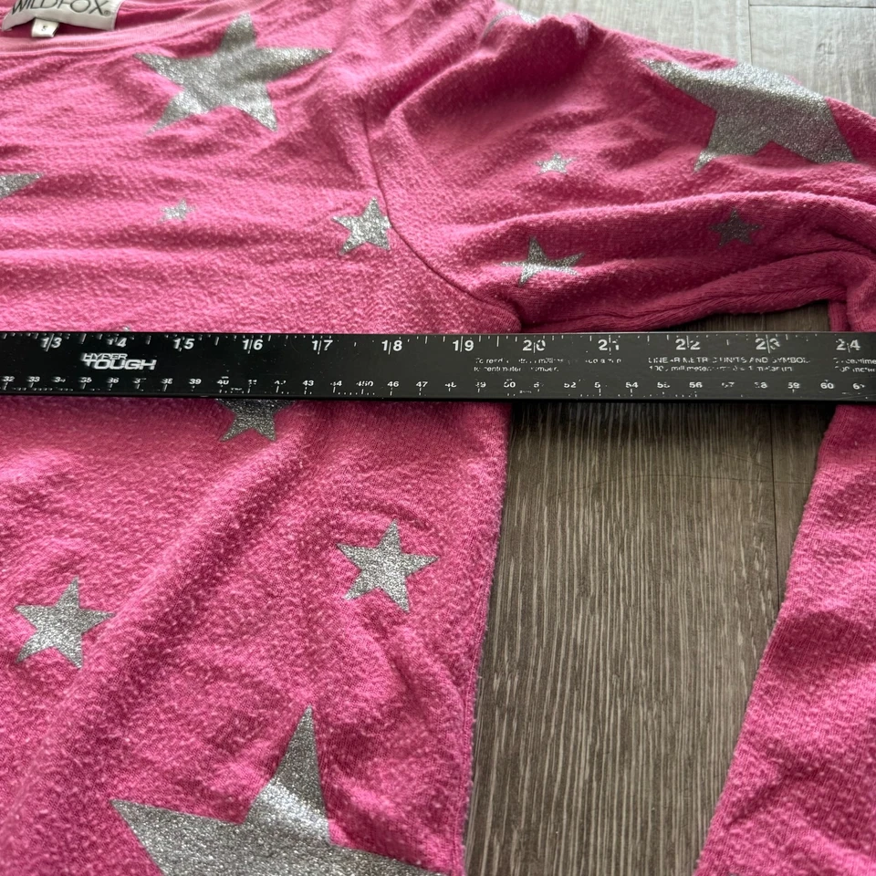 Sudadera WildFox Rosa Brillante Estrellas Brillantes Talla Pequeña Foto 3 de 4
