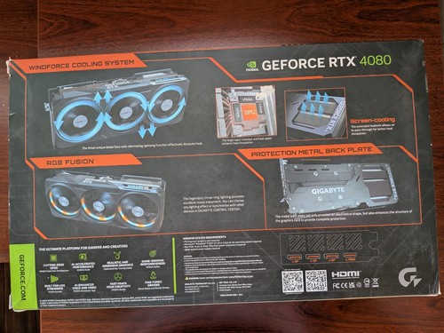 GIGABYTE GeForce RTX 4080 GAMING OC 16GB GDDR6X Graphics Card - Afbeelding 9 van 9