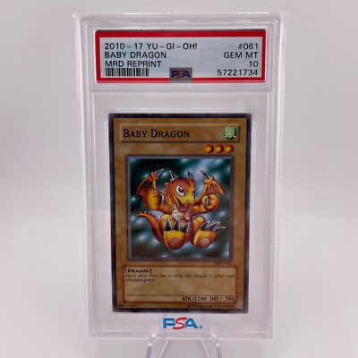 PSA 10 Baby Dragon MRD-061 Metal Raiders Reprint Yu-gi-oh !! Super