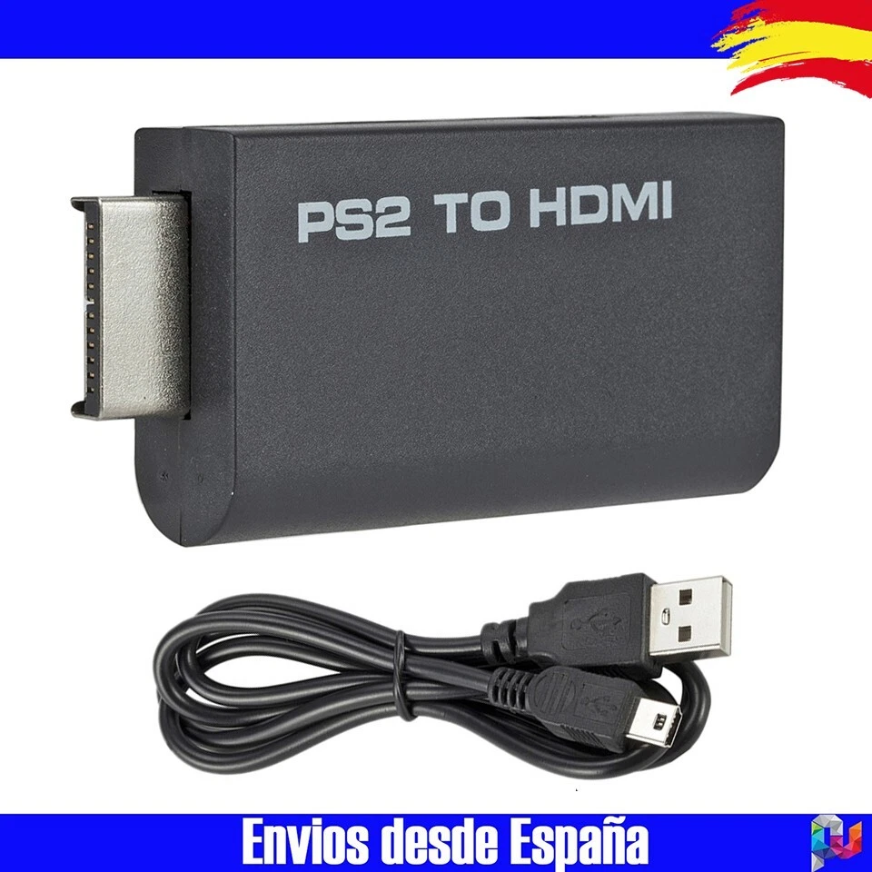 Adaptador de Playstation 2 a HDMI Negro