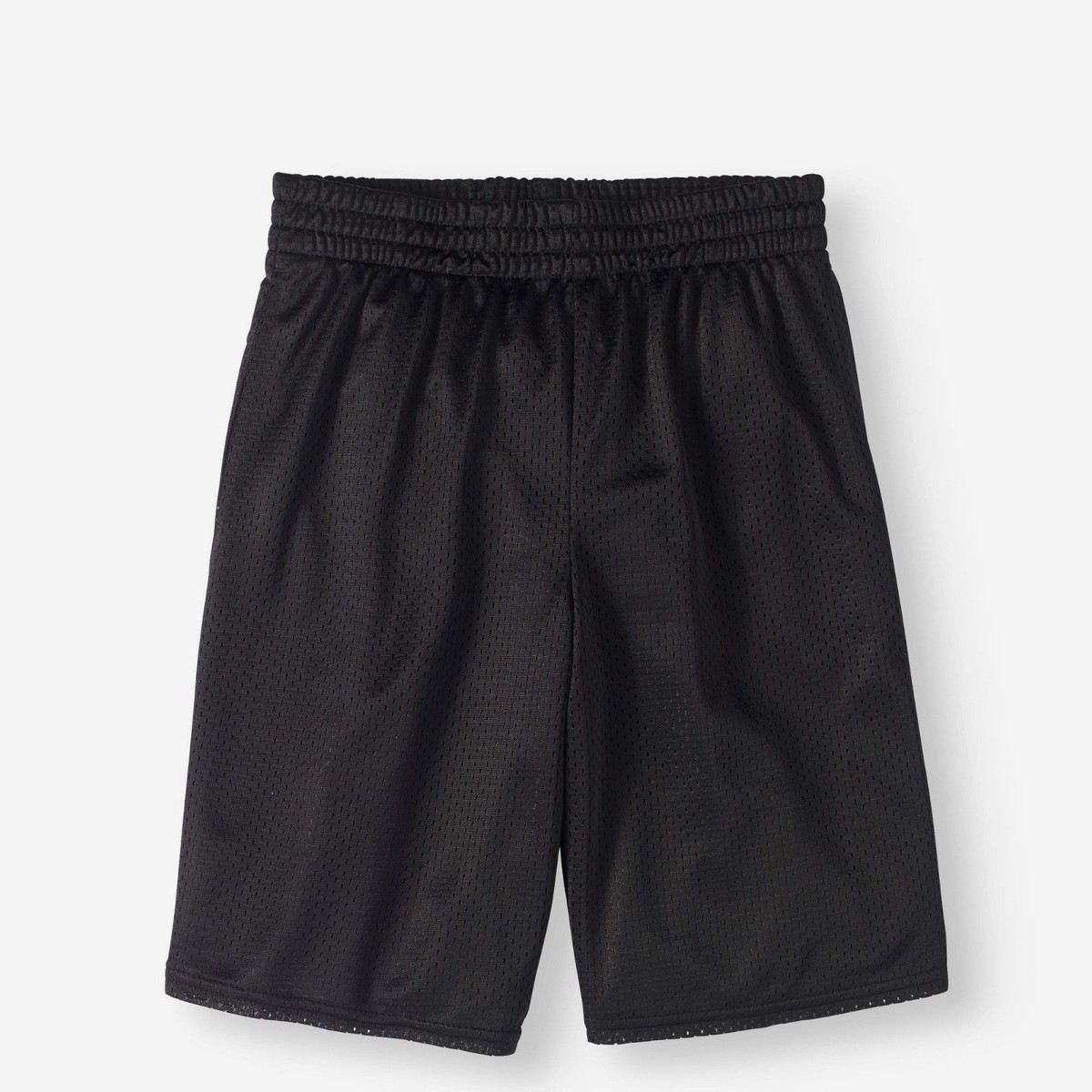 Athletic Works Boys Active Mesh Shorts X-Small 4-5 Rich Black W Pockets NEW