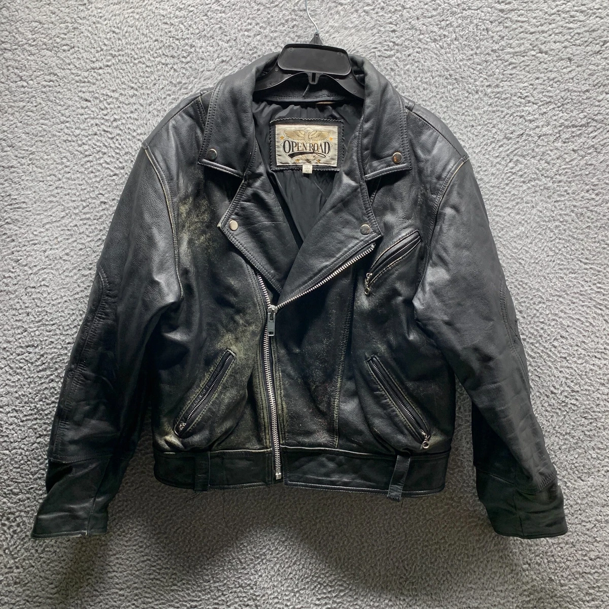Vintage open road leather deals jacket