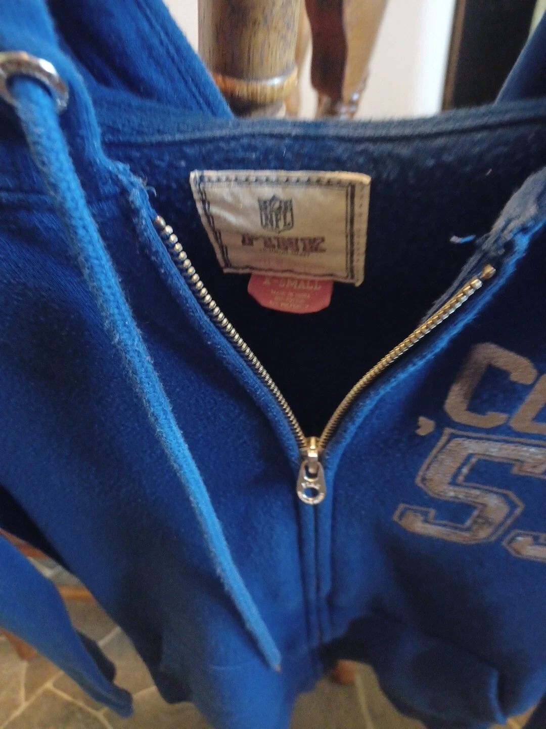 UNDERCOVER Felpa con cappuccio NFL Victoria's Secret ROSA XS Indianapolis COLTS 53 cerniera integrale anteriore