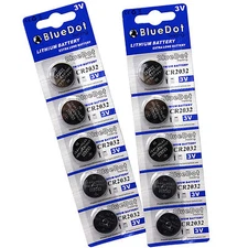 Qty 10 DL2032 CR2032 ECR2032 5004LC Button Cell Battery USA US FREE SHIP 3 Volt