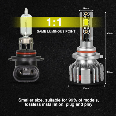 For Dodge Charger 2011 2012 2013 2014 - 6X LED Headlight Hi/Lo + Fog Light  Bulbs