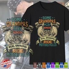 Grandpa Dad Motorcycle T Shirt Ride Motorcycles Father's day Gift Tee Retro