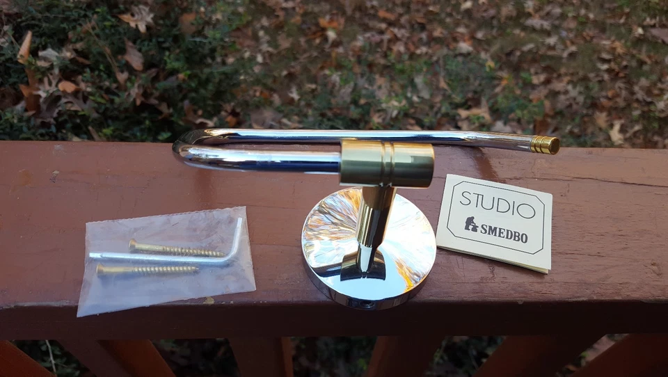 SMEDBO N341V ESTUDIO BATH SERIE ESTILO EUROPEO SOPORTE ROLLO INODORO CROMO/LATÓN Foto 3 de 4