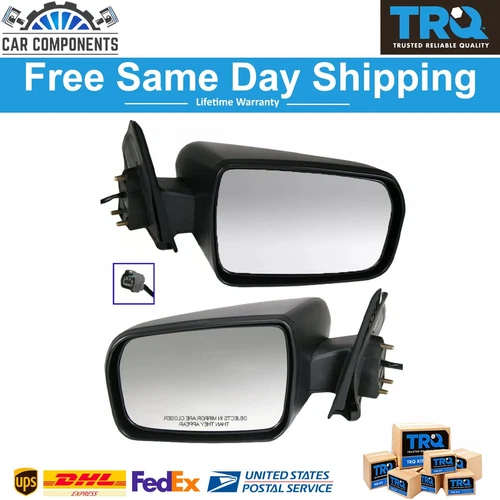 TRQ New Power Side View Mirrors LH & RH Set of 2 For 2004-2008 Mitsubishi Galant