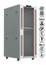32U 35" Depth Server Rack Cabinet Network Enclosure Accessories Over 190 Value