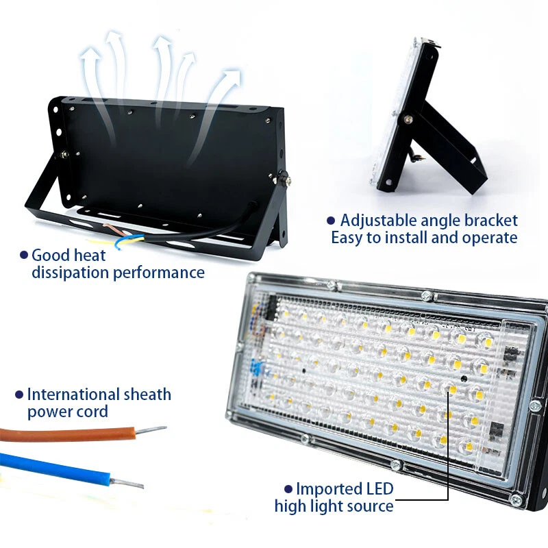 4PCS 50W Led Flood Light Outdoor Security Lamp Garden Yard Spotlight 110V 220V - Image 4 of 4