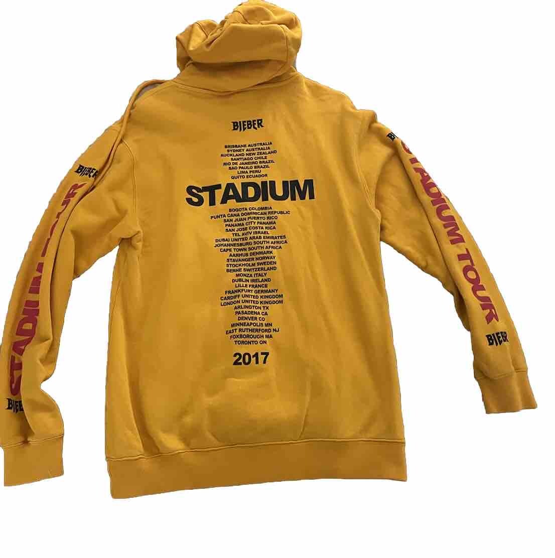 Justin Bieber Team Bieber Stadium Tour Hoodie Sweatshirt Size