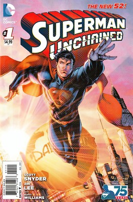 SUPERMAN UNCHAINED #1 (2013) BRETT BOOTH VARIANT w/ POSTER INSERT ~ UNREAD NM