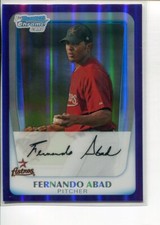 2011 Bowman Chrome Purple Refractor Fernando Abad BCP219 Houston Astros 417/799