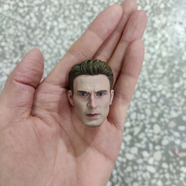 1:6 Captain Chris Evans Head Sculpt Carved For 12" HT Action Figure Body - Image 4 of 4