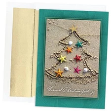 Warmest Wishes 16-Count Boxed Christmas Cards with Foil-Lined Envelopes, 7.8" 