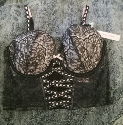 Slot Ribbon Bra VICTORIAS SECRET DREAM ANGELS HERITAGE RIBBON SLOT CORSET BRA TOP SIZE ...