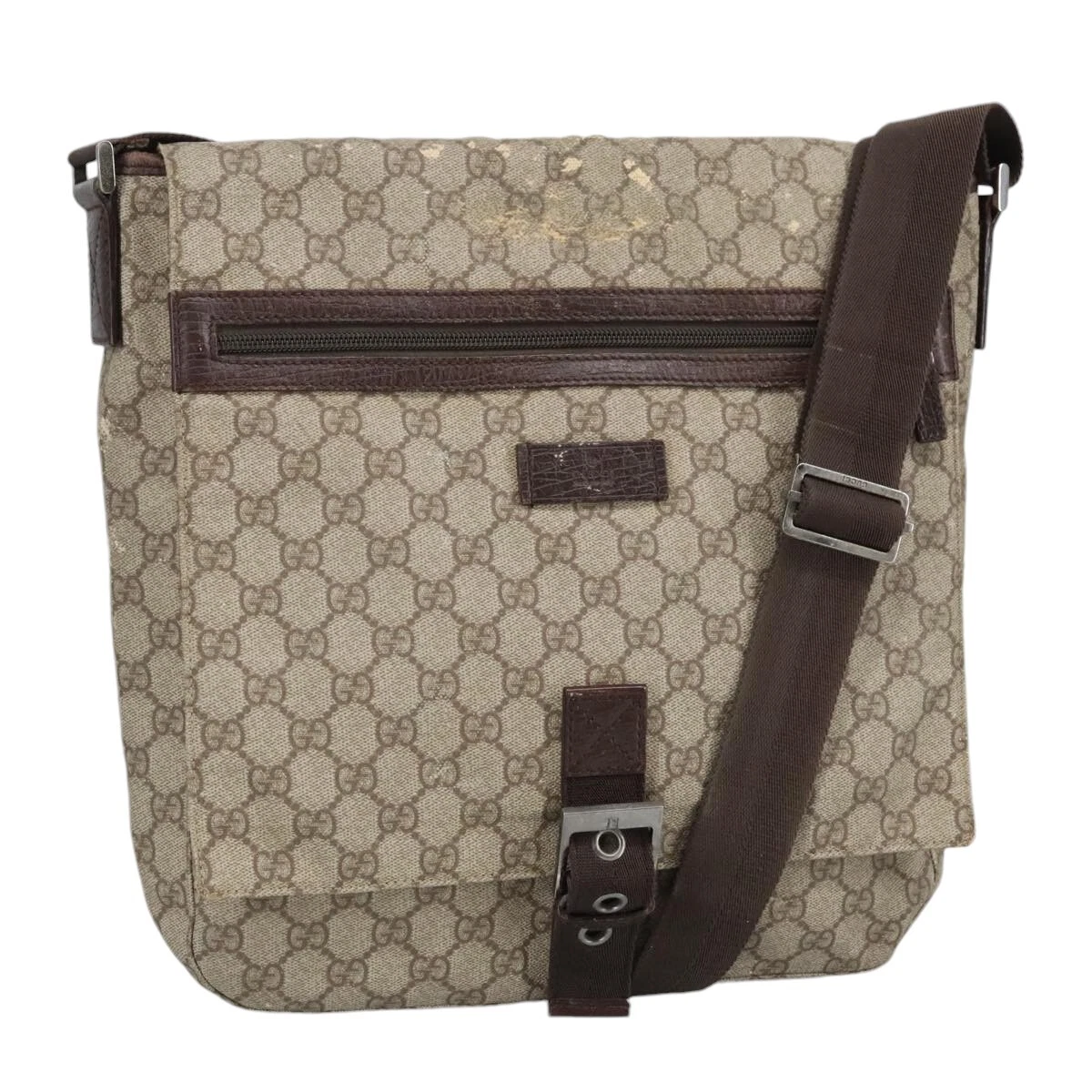 Sac à bandoulière GUCCI GG Supreme PVC beige 141626 authentique bs19582