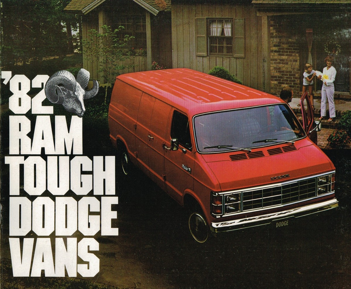 1982 Dodge RAM VAN Brochure w/ Color Chart: B150,B250,B350,B