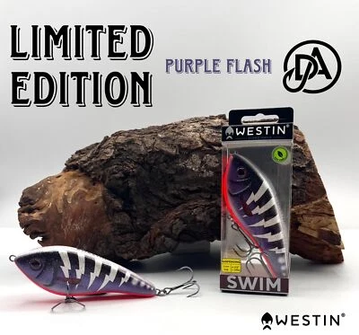 Westin Swim Glidebait 12cm 53g Suspending Purple Flash UV Limited Edition NEW