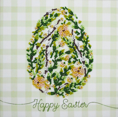 Easter primrose Bead Embroidery Kit   DIY Beaded Home Decor Wall Art