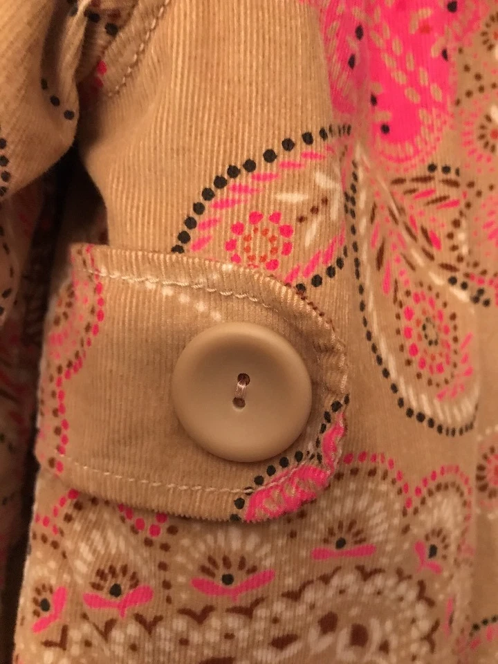 Casaco de veludo Gap Kids feminino tamanho médio 8 rosa e marrom  - Imagem 3 de 4